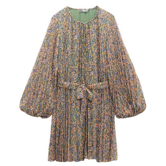 Zara Dresses & Skirts - Zara- Printed Pleated mini dress